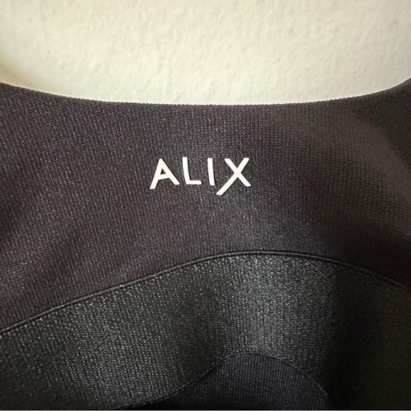 ALIX NYC Mott Scoop Neck Stretch-Jersey Black Bodysuit Size L - Picture 7 of 12